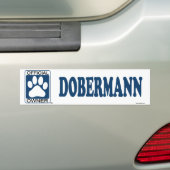 Dobermann Blue Bumpersticker (Op auto)