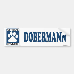 Dobermann Blue Bumpersticker