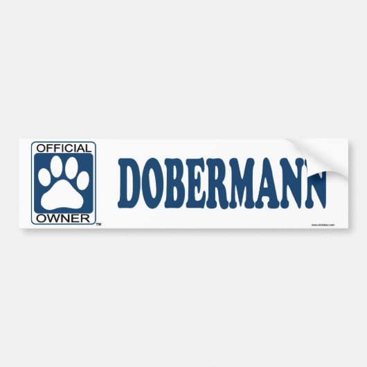 Dobermann Blue Bumpersticker (Voorkant)