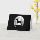 Dobermann-cadeau | Dobermann-maan Kaart (Gele Bloem)