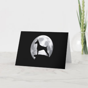 Dobermann-cadeau Dobermann-maan Kaart