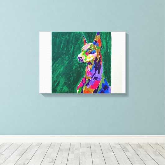 Dobermann Canvas Afdruk (Insitu (Houten vloer))