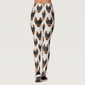 Dobermann Cute Hond Liefhebber Patroon Leggings (Achterkant)