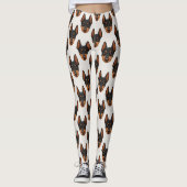 Dobermann Cute Hond Liefhebber Patroon Leggings (Voorkant)
