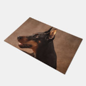 Dobermann - Doberman Pinscher Deurmat (Schuin)