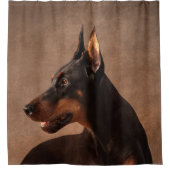 Dobermann - Doberman Pinscher Douchegordijn (Voorkant)