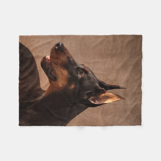 Dobermann - Doberman Pinscher Fleece Deken (Voorkant (Horizontaal))