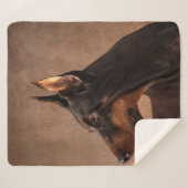 Dobermann - Doberman Pinscher Sherpa Deken (Voorkant (horizontaal))