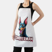 Dobermann Dobie Doby Doberman Zombie Hond Hallowee Schort (Insitu)