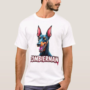 Dobermann Dobie Doby Doberman Zombie Hond Hallowee T-shirt