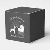 Dobermann Dog Baby shower Puppy Dobie Pinscher Bedankdoosjes (Voorkant Zijde)