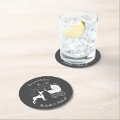 Dobermann Dog Baby shower Puppy Dobie Pinscher Ronde Kartonnen Onderzetter (Insitu)