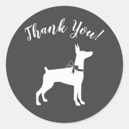 Dobermann Dog Baby shower Puppy Dobie Pinscher Ronde Sticker