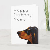 Dobermann Dog Deco Birthday Kaart (Voorkant)