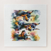 Dobermann Dogs in Harmony 060624AREF104 - Watercol Legpuzzel (Horizontaal)