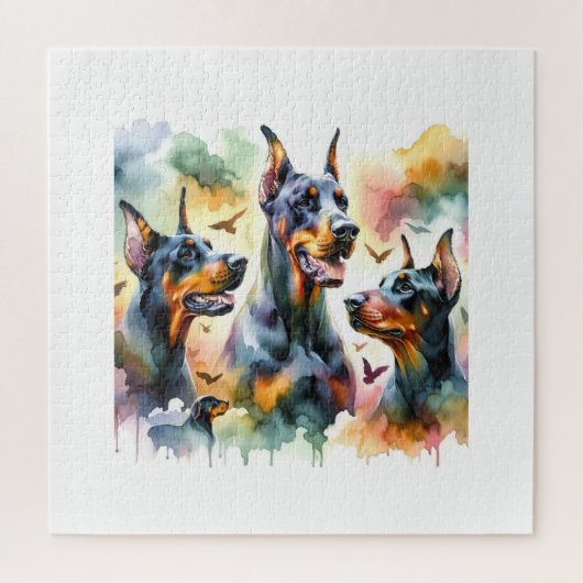 Dobermann Dogs in Harmony 060624AREF104 - Watercol Legpuzzel (Verticaal)