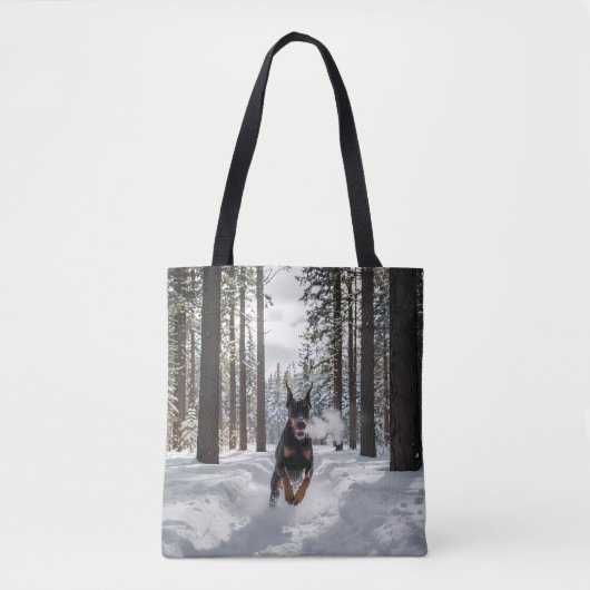 Dobermann Elegante Schoudertas Tote Bag (Voorkant)