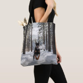 Dobermann Elegante Schoudertas Tote Bag (Dichtbij)