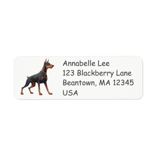 Dobermann Etiket (Voorkant)