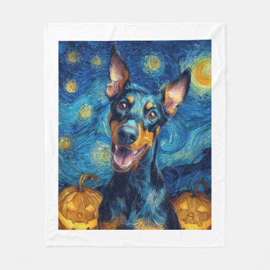 dobermann fleece deken (Voorkant)