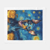 dobermann fleece deken (Voorkant (Horizontaal))