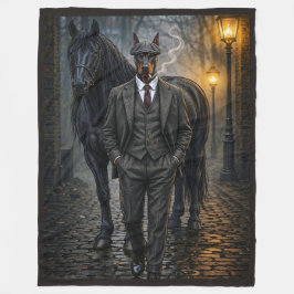 Dobermann Gangster Fleece Deken