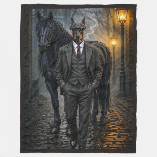 Dobermann Gangster Fleece Deken