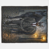 Dobermann Gangster Fleece Deken (Voorkant (Horizontaal))