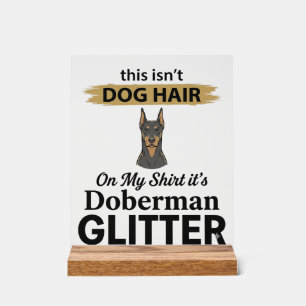 Dobermann Glitter Grappige Hond Liefhebber Vintage Acryl Bord