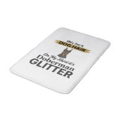 Dobermann Glitter Grappige Hond Liefhebber Vintage Badmat (Gekanteld)