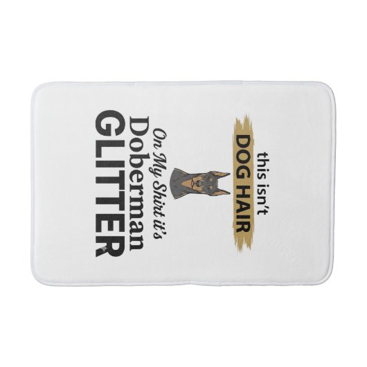 Dobermann Glitter Grappige Hond Liefhebber Vintage Badmat (Voorkant)