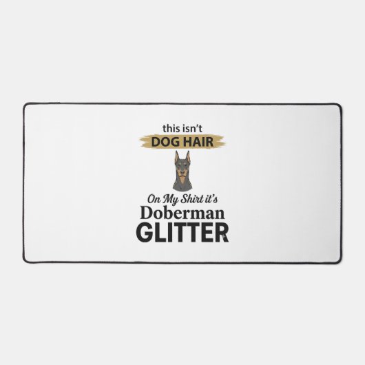 Dobermann Glitter Grappige Hond Liefhebber Vintage Bureaumat (Voorkant)