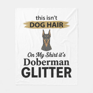 Dobermann Glitter Grappige Hond Liefhebber Vintage Fleece Deken