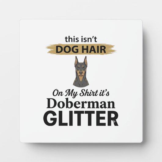 Dobermann Glitter Grappige Hond Liefhebber Vintage Fotoplaat (Voorkant)