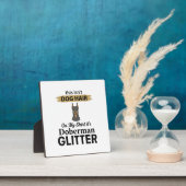 Dobermann Glitter Grappige Hond Liefhebber Vintage Fotoplaat (Insitu)