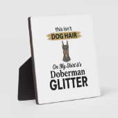 Dobermann Glitter Grappige Hond Liefhebber Vintage Fotoplaat (Voorkant)