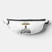 Dobermann Glitter Grappige Hond Liefhebber Vintage Heuptasje (Liggend)