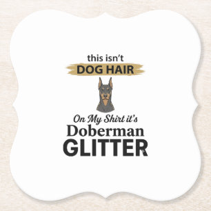 Dobermann Glitter Grappige Hond Liefhebber Vintage Kartonnen Onderzetters