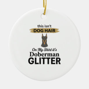 Dobermann Glitter Grappige Hond Liefhebber Vintage Keramisch Ornament