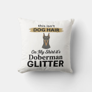 Dobermann Glitter Grappige Hond Liefhebber Vintage Kussen