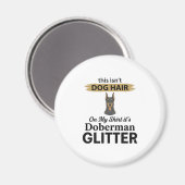 Dobermann Glitter Grappige Hond Liefhebber Vintage Magneet (Voorkant / Achterkant)