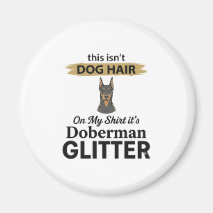 Dobermann Glitter Grappige Hond Liefhebber Vintage Magneet