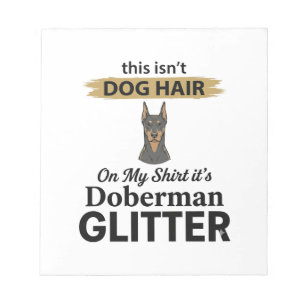 Dobermann Glitter Grappige Hond Liefhebber Vintage Notitieblok