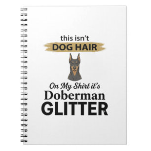 Dobermann Glitter Grappige Hond Liefhebber Vintage Notitieboek