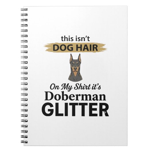 Dobermann Glitter Grappige Hond Liefhebber Vintage Notitieboek (Voorkant)