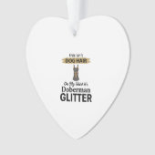 Dobermann Glitter Grappige Hond Liefhebber Vintage Ornament (voorkant)