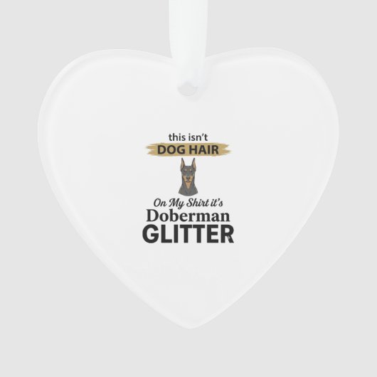 Dobermann Glitter Grappige Hond Liefhebber Vintage Ornament (voorkant)