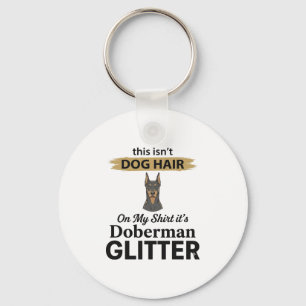 Dobermann Glitter Grappige Hond Liefhebber Vintage Sleutelhanger