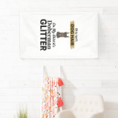 Dobermann Glitter Grappige Hond Liefhebber Vintage Spandoek (Insitu)