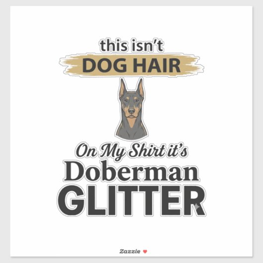Dobermann Glitter Grappige Hond Liefhebber Vintage Sticker (Vel)